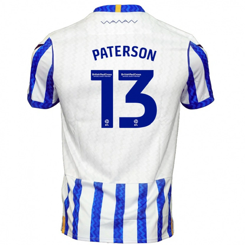 Danxen Hombre Camiseta Callum Paterson #13 Azul Blanco 1ª Equipación 2024/25 La Camisa México