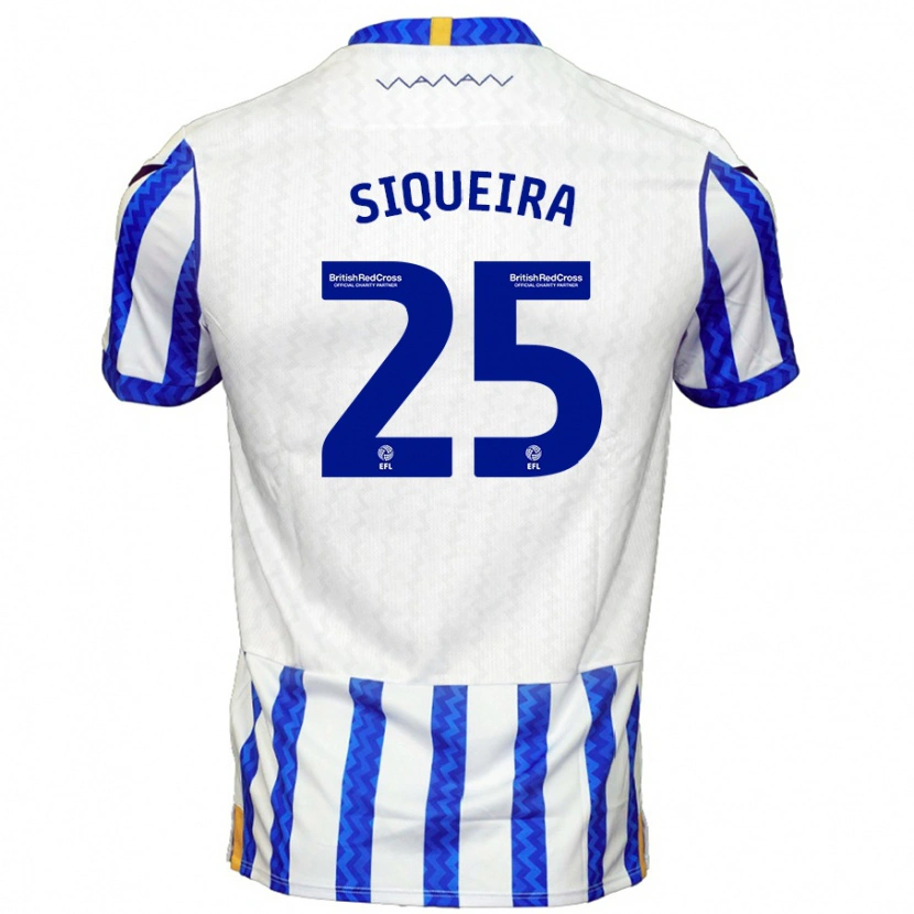Danxen Hombre Camiseta Guilherme Siqueira #25 Azul Blanco 1ª Equipación 2024/25 La Camisa México