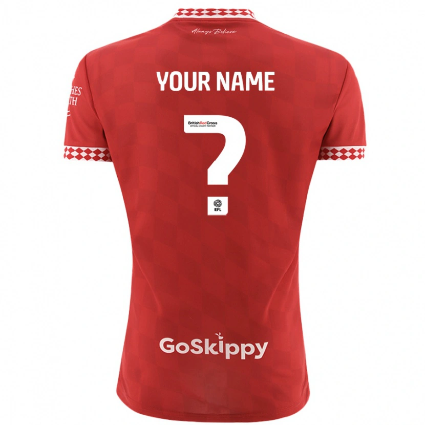 Danxen Hombre Camiseta Su Nombre #0 Rojo 1ª Equipación 2024/25 La Camisa México
