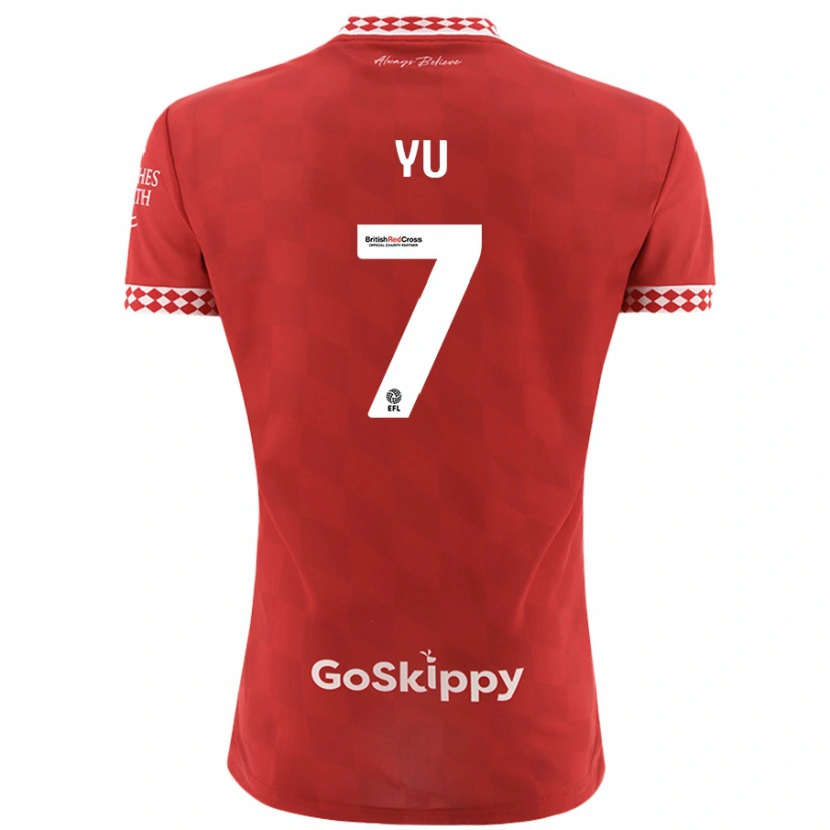 Danxen Hombre Camiseta Yu Hirakawa #7 Rojo 1ª Equipación 2024/25 La Camisa México