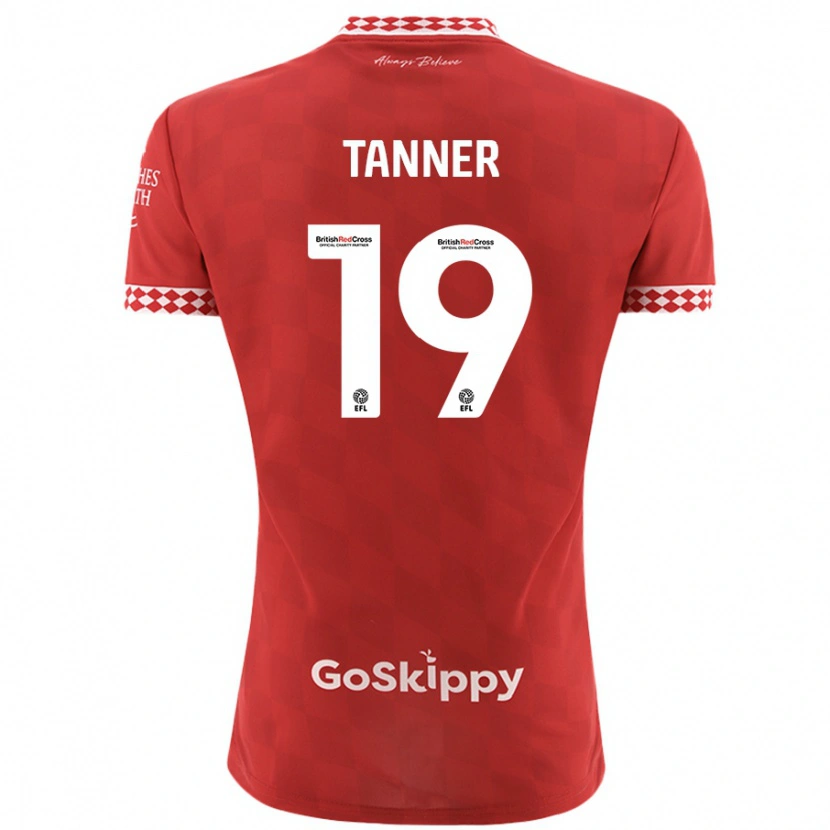 Danxen Hombre Camiseta George Tanner #19 Rojo 1ª Equipación 2024/25 La Camisa México
