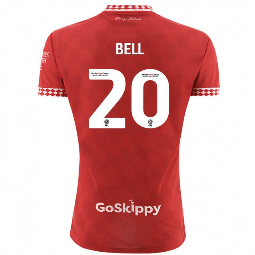 Danxen Hombre Camiseta Sam Bell #20 Rojo 1ª Equipación 2024/25 La Camisa México