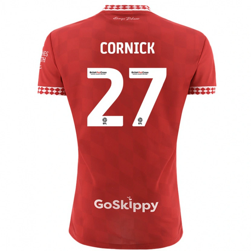 Danxen Hombre Camiseta Harry Cornick #27 Rojo 1ª Equipación 2024/25 La Camisa México