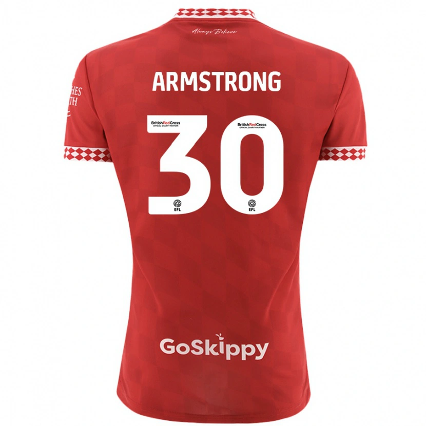 Danxen Hombre Camiseta Sinclair Armstrong #30 Rojo 1ª Equipación 2024/25 La Camisa México