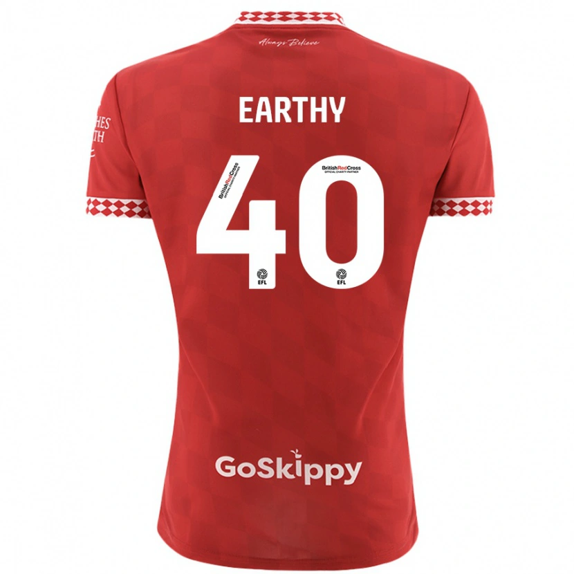 Danxen Hombre Camiseta George Earthy #40 Rojo 1ª Equipación 2024/25 La Camisa México