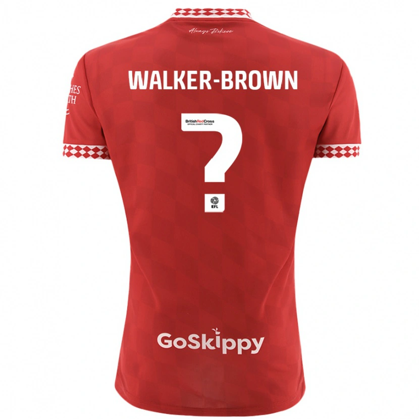 Danxen Hombre Camiseta Rushon Walker-Brown #0 Rojo 1ª Equipación 2024/25 La Camisa México