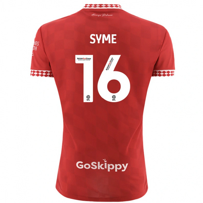Danxen Hombre Camiseta Emily Syme #16 Rojo 1ª Equipación 2024/25 La Camisa México