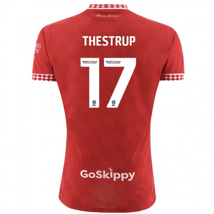 Danxen Hombre Camiseta Amalie Thestrup #17 Rojo 1ª Equipación 2024/25 La Camisa México
