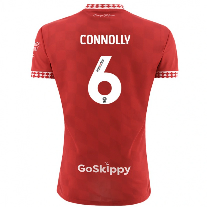 Danxen Hombre Camiseta Megan Connolly #6 Rojo 1ª Equipación 2024/25 La Camisa México
