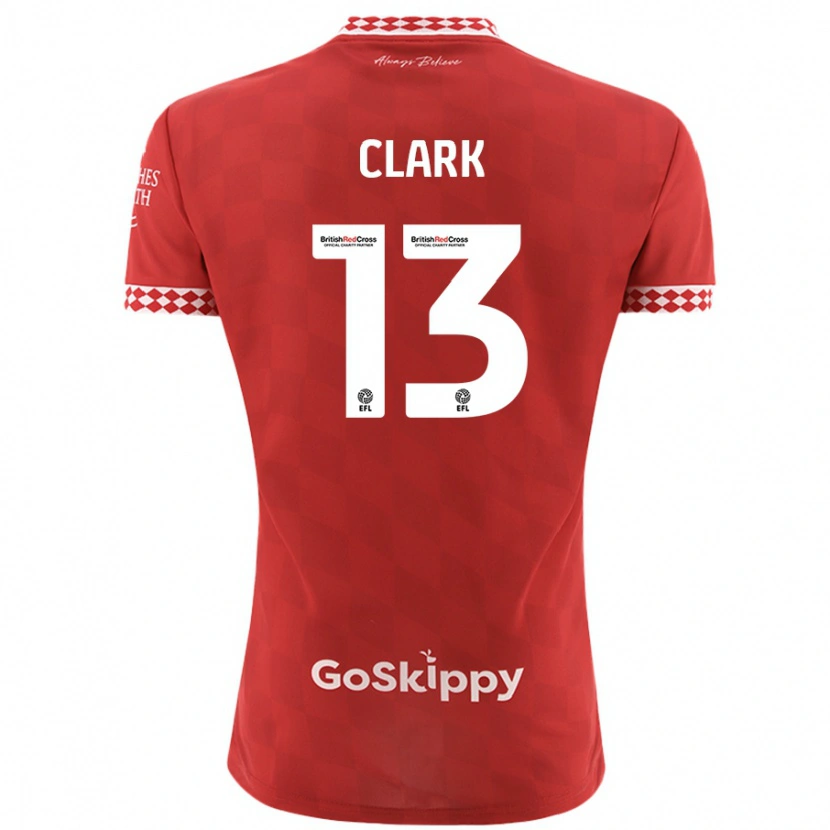 Danxen Hombre Camiseta Olivia Clark #13 Rojo 1ª Equipación 2024/25 La Camisa México