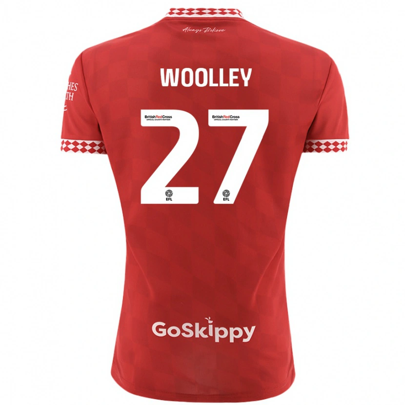 Danxen Hombre Camiseta Jesse Woolley #27 Rojo 1ª Equipación 2024/25 La Camisa México