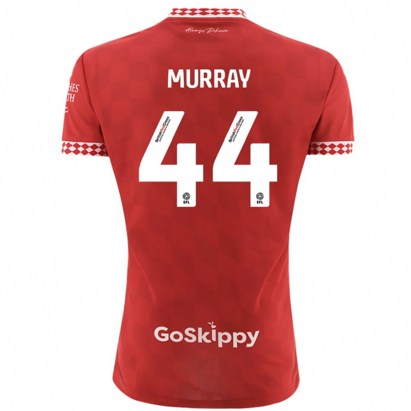 Danxen Hombre Camiseta Satara Murray #44 Rojo 1ª Equipación 2024/25 La Camisa México