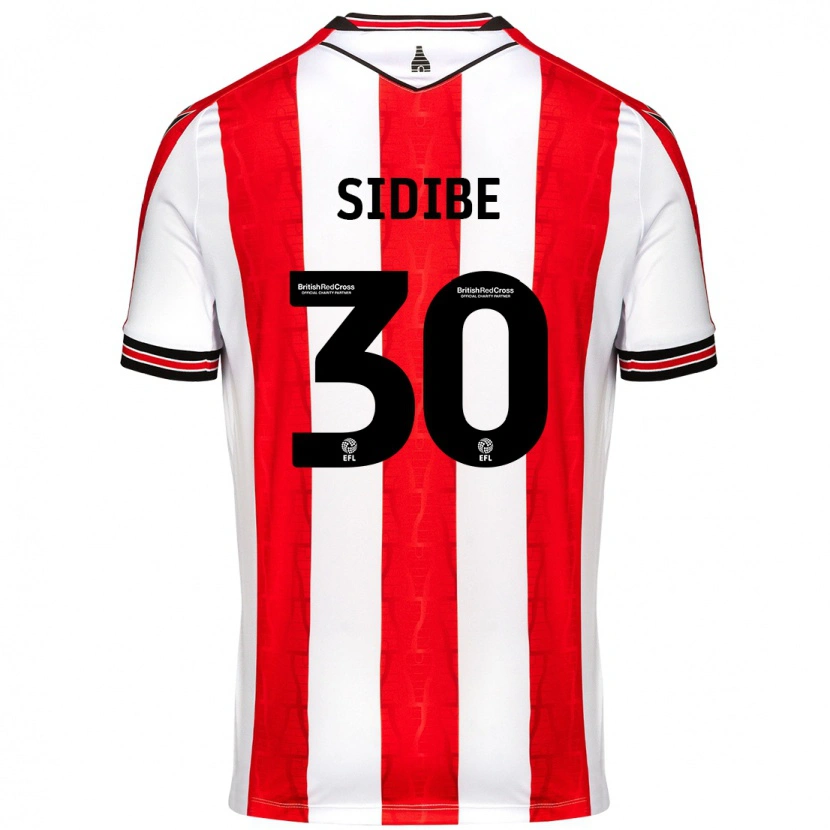 Danxen Hombre Camiseta Souleymane Sidibe #30 Rojo Blanco 1ª Equipación 2024/25 La Camisa México