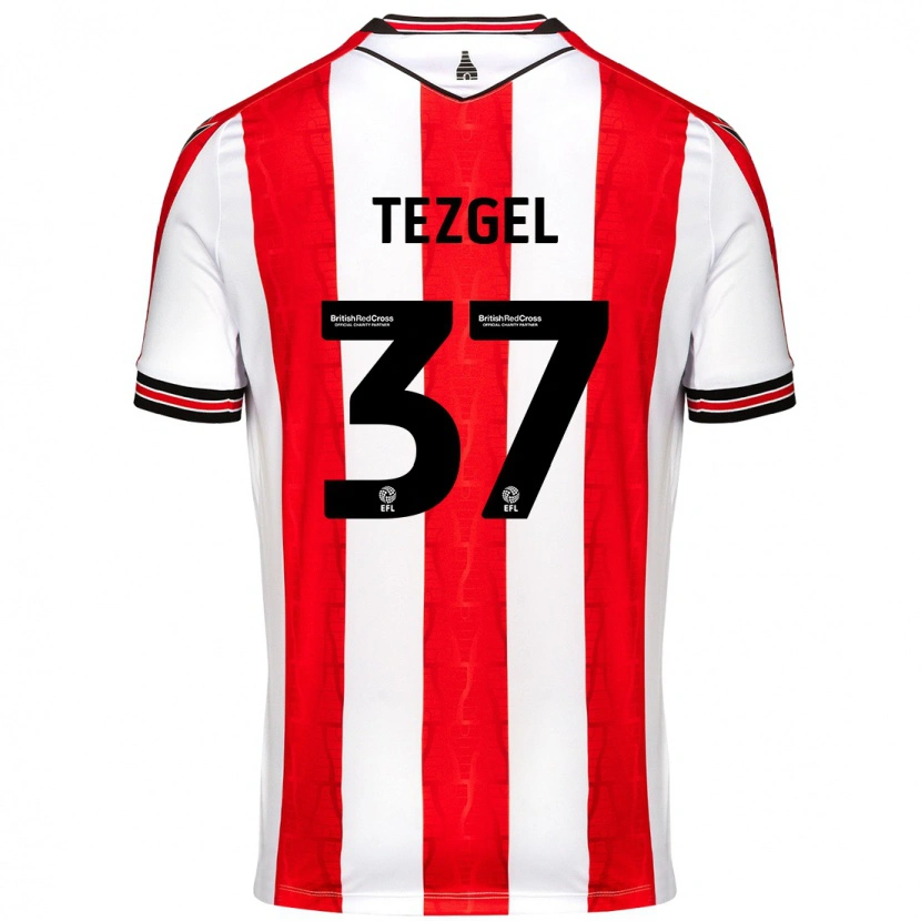 Danxen Hombre Camiseta Emre Tezgel #37 Rojo Blanco 1ª Equipación 2024/25 La Camisa México