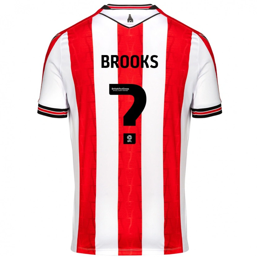 Danxen Hombre Camiseta Alfie Brooks #0 Rojo Blanco 1ª Equipación 2024/25 La Camisa México