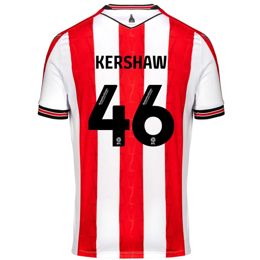 Danxen Hombre Camiseta Ben Kershaw #46 Rojo Blanco 1ª Equipación 2024/25 La Camisa México