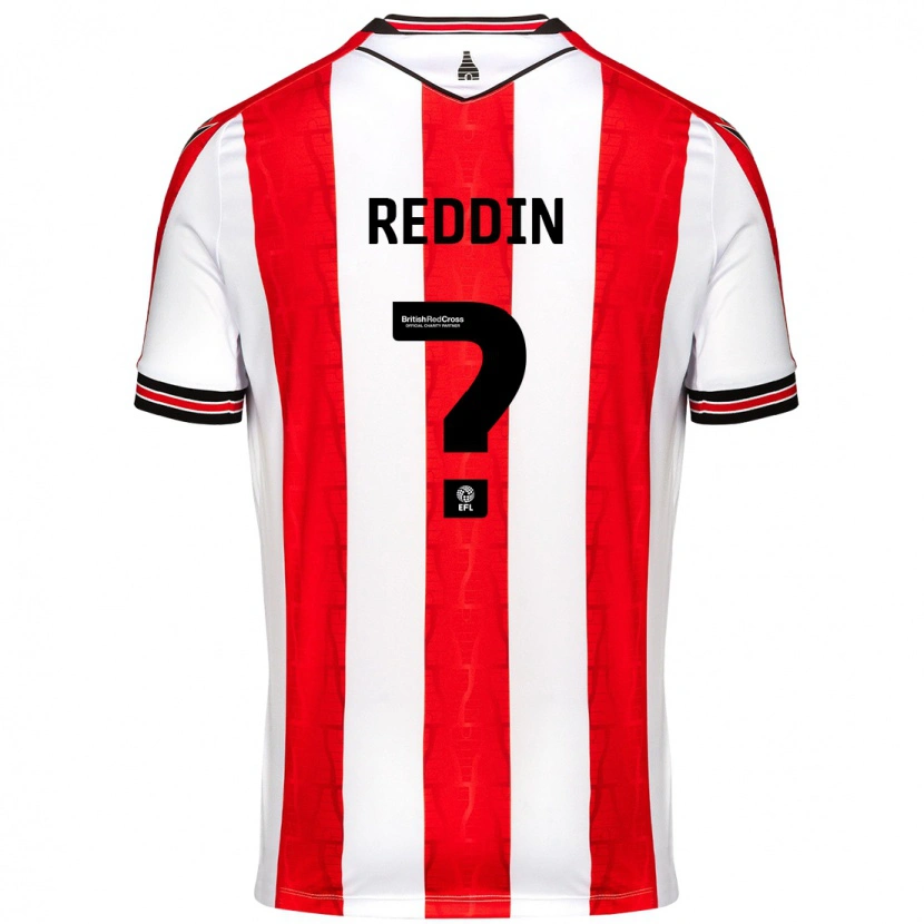 Danxen Hombre Camiseta Kahrel Reddin #0 Rojo Blanco 1ª Equipación 2024/25 La Camisa México