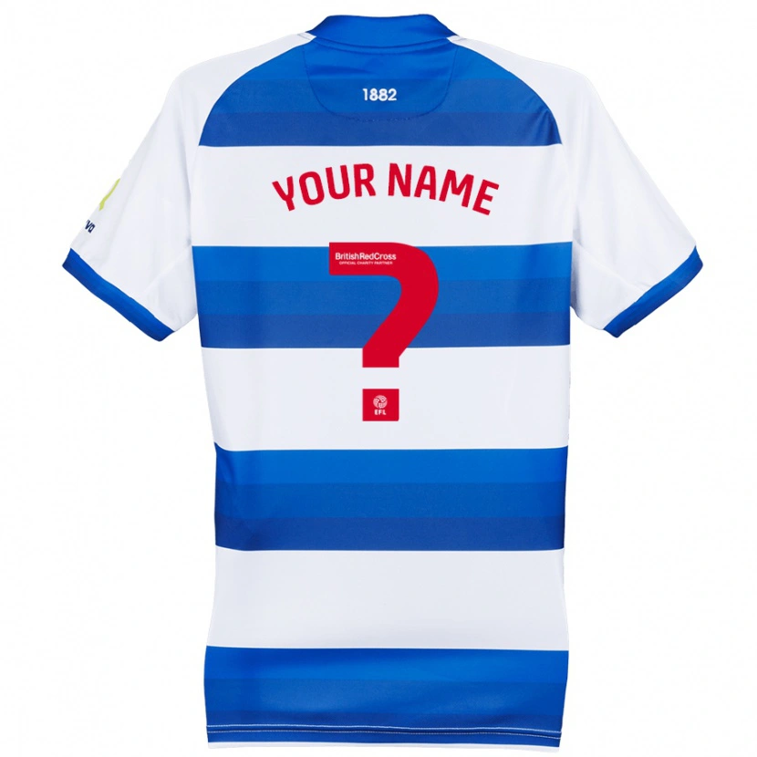 Danxen Hombre Camiseta Su Nombre #0 Blanco Azul 1ª Equipación 2024/25 La Camisa México