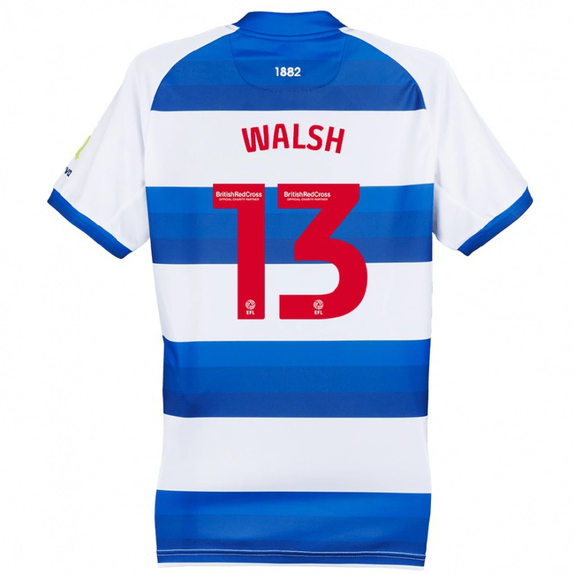 Danxen Hombre Camiseta Joe Walsh #13 Blanco Azul 1ª Equipación 2024/25 La Camisa México