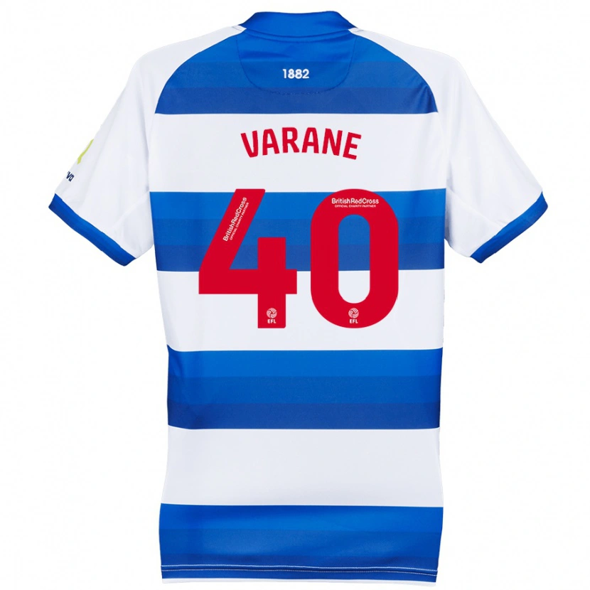Danxen Hombre Camiseta Jonathan Varane #40 Blanco Azul 1ª Equipación 2024/25 La Camisa México