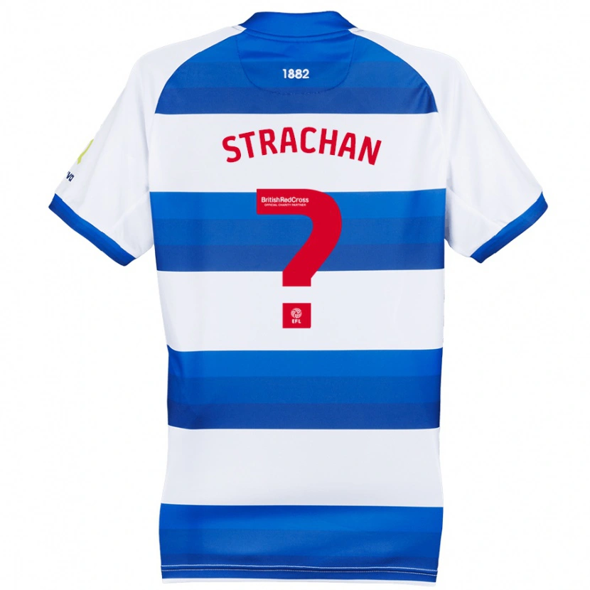 Danxen Hombre Camiseta Lorenzo Strachan #0 Blanco Azul 1ª Equipación 2024/25 La Camisa México