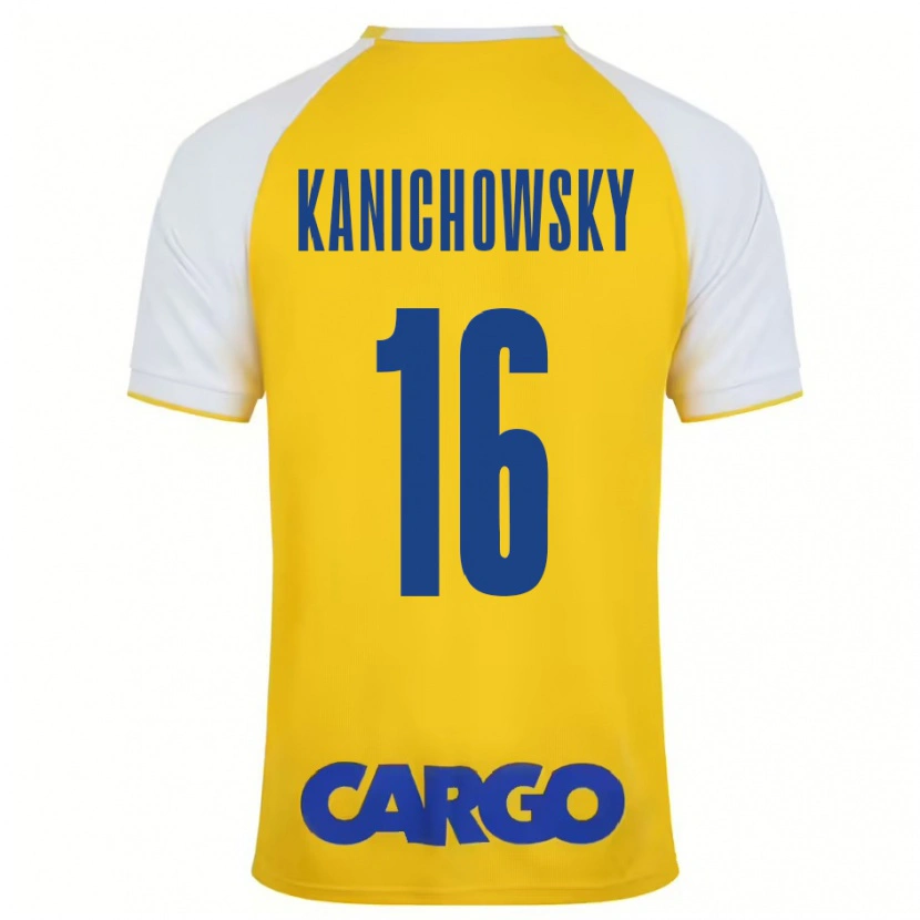 Danxen Hombre Camiseta Gabi Kanichowsky #16 Amarillo Blanco 1ª Equipación 2024/25 La Camisa México