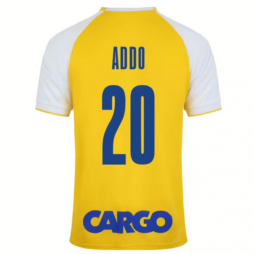 Danxen Hombre Camiseta Henry Addo #20 Amarillo Blanco 1ª Equipación 2024/25 La Camisa México