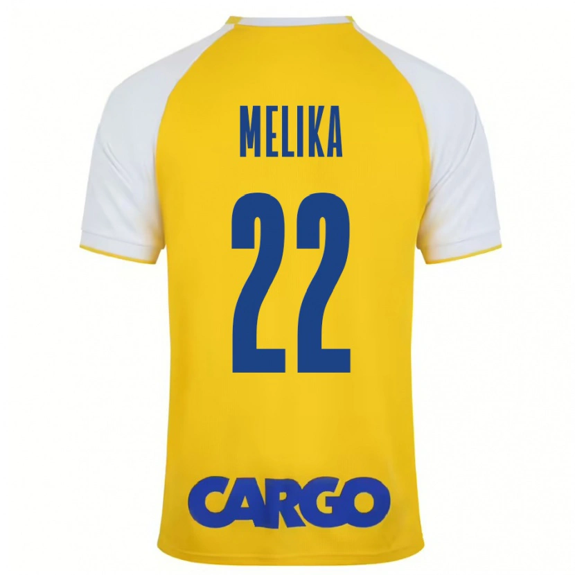 Danxen Hombre Camiseta Ofek Melika #22 Amarillo Blanco 1ª Equipación 2024/25 La Camisa México