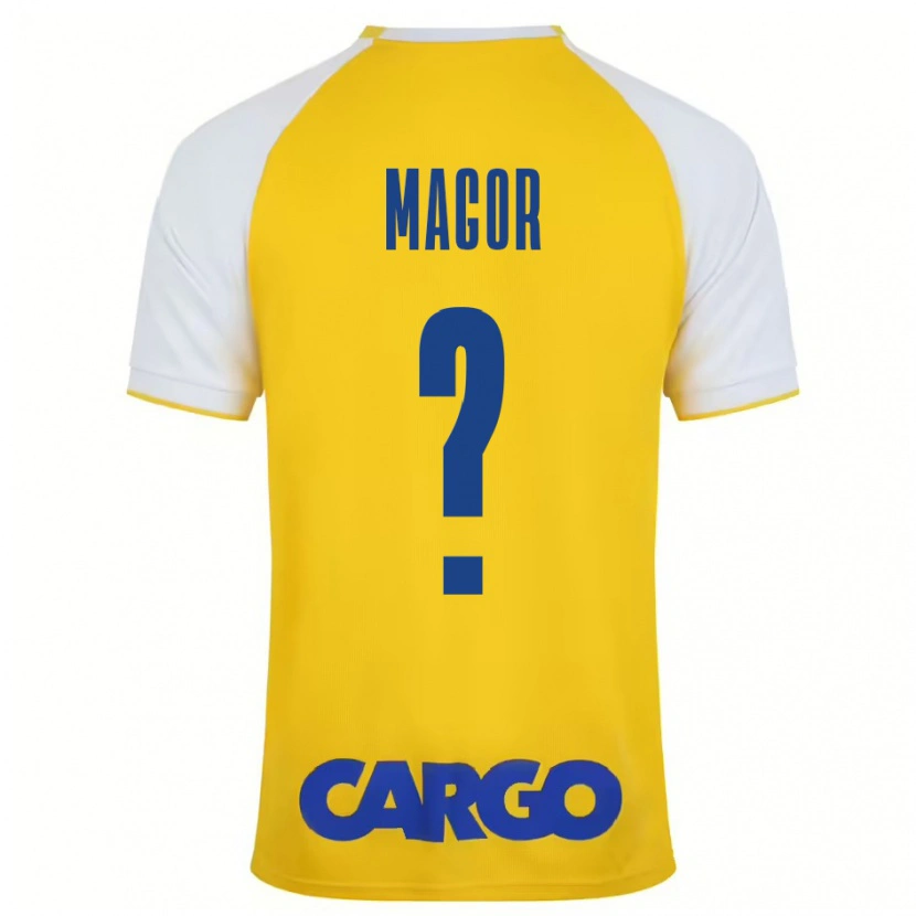 Danxen Hombre Camiseta Roee Magor #0 Amarillo Blanco 1ª Equipación 2024/25 La Camisa México