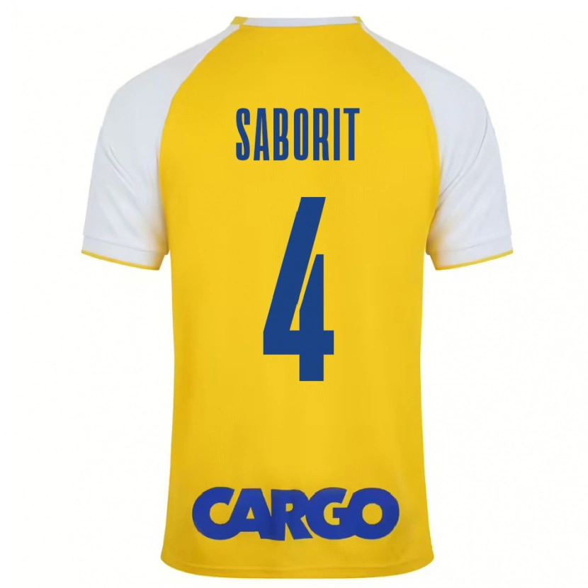 Danxen Hombre Camiseta Enric Saborit #4 Amarillo Blanco 1ª Equipación 2024/25 La Camisa México