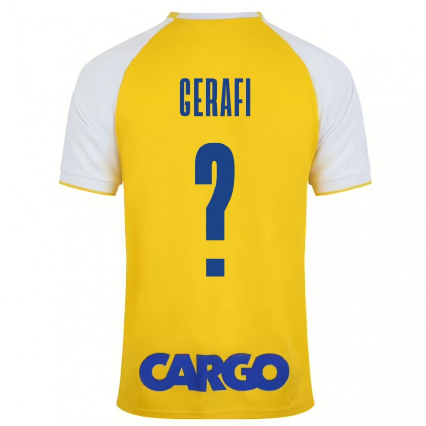 Danxen Hombre Camiseta Omri Gerafi #0 Amarillo Blanco 1ª Equipación 2024/25 La Camisa México
