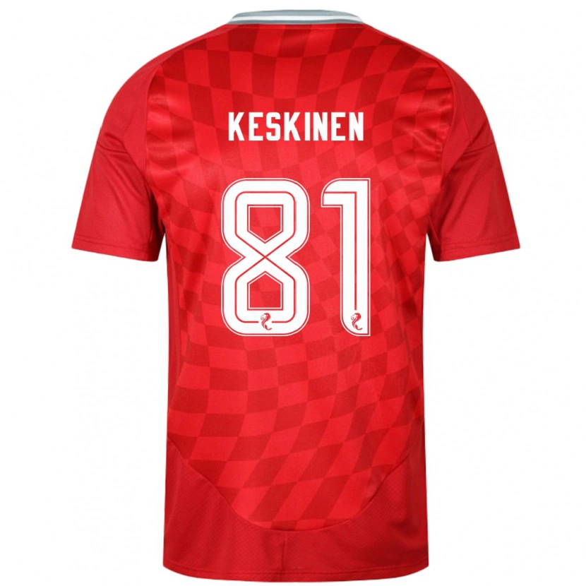 Danxen Hombre Camiseta Topi Keskinen #81 Rojo 1ª Equipación 2024/25 La Camisa México