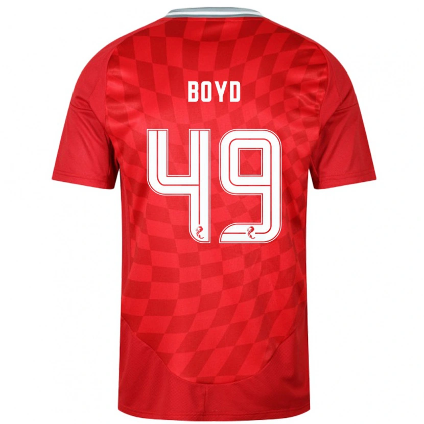 Danxen Hombre Camiseta Fletcher Boyd #49 Rojo 1ª Equipación 2024/25 La Camisa México