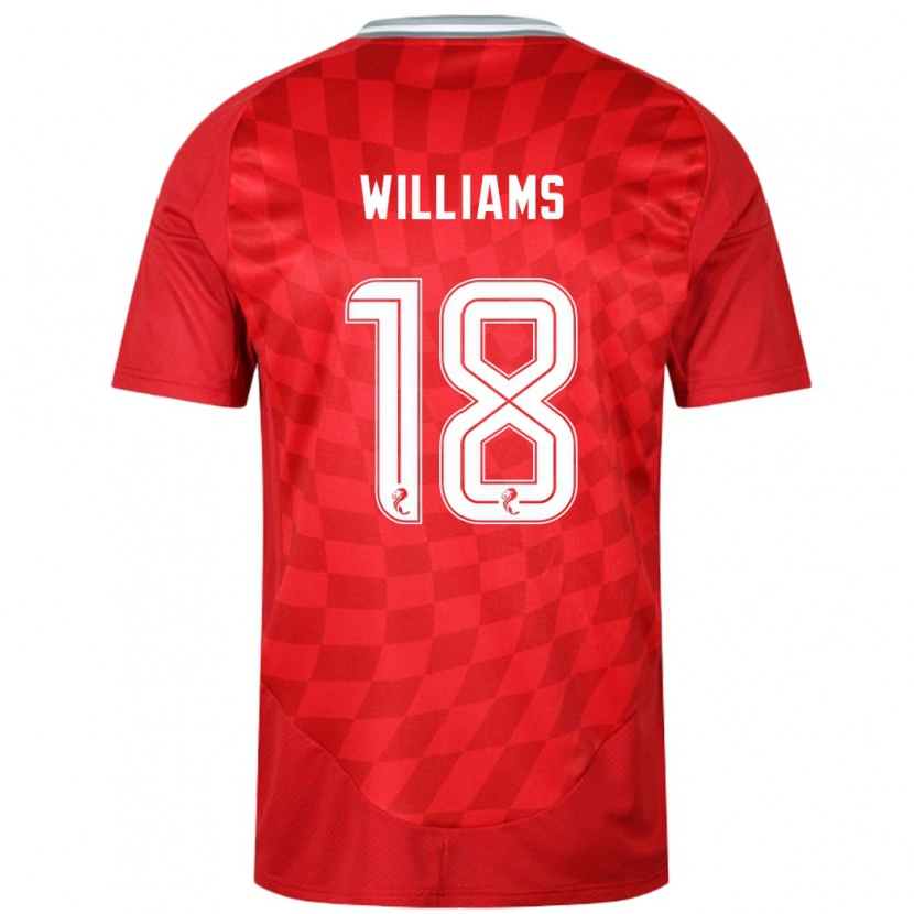 Danxen Hombre Camiseta Rhys Williams #18 Rojo 1ª Equipación 2024/25 La Camisa México