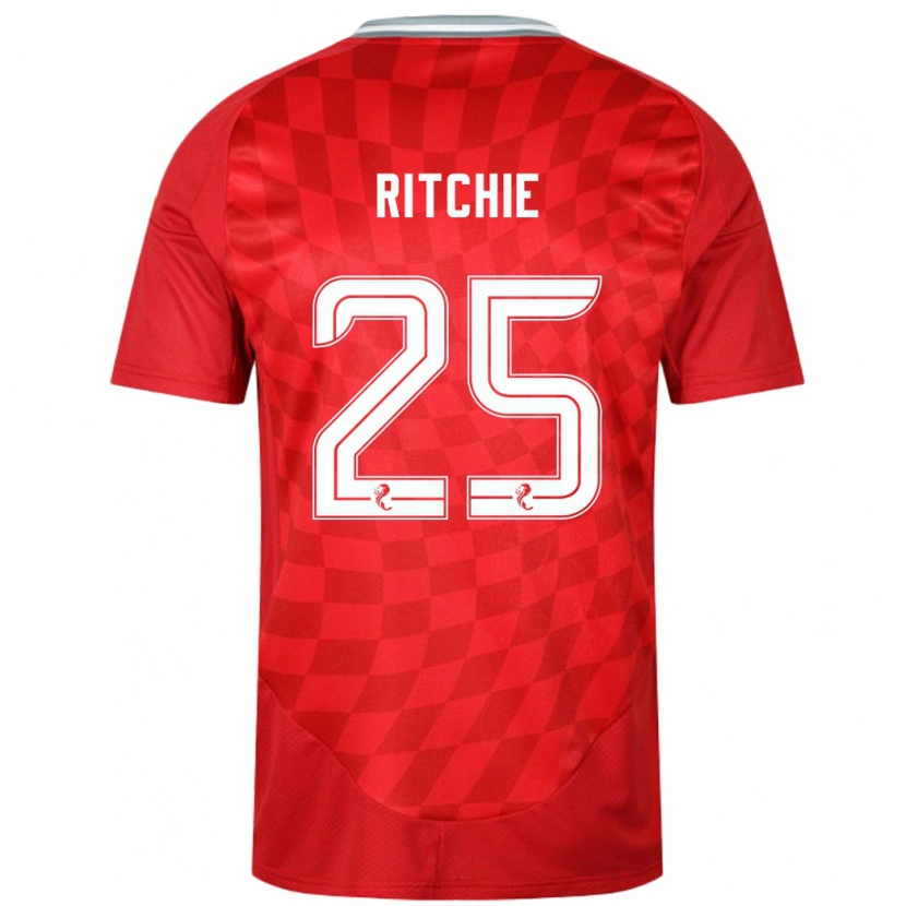 Danxen Hombre Camiseta Tom Ritchie #25 Rojo 1ª Equipación 2024/25 La Camisa México