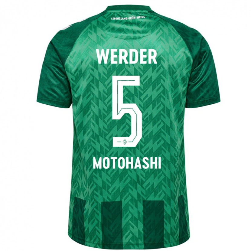 Danxen Hombre Camiseta Yuzuki Motohashi #5 Verde 1ª Equipación 2024/25 La Camisa México