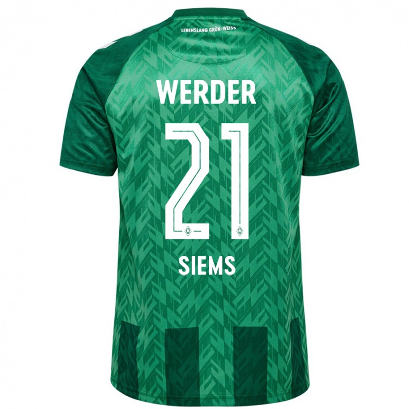 Danxen Hombre Camiseta Caroline Siems #21 Verde 1ª Equipación 2024/25 La Camisa México