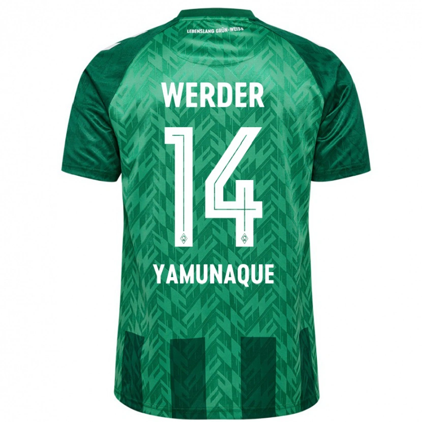 Danxen Hombre Camiseta Rafael Pascual Ramirez Yamunaque #14 Verde 1ª Equipación 2024/25 La Camisa México