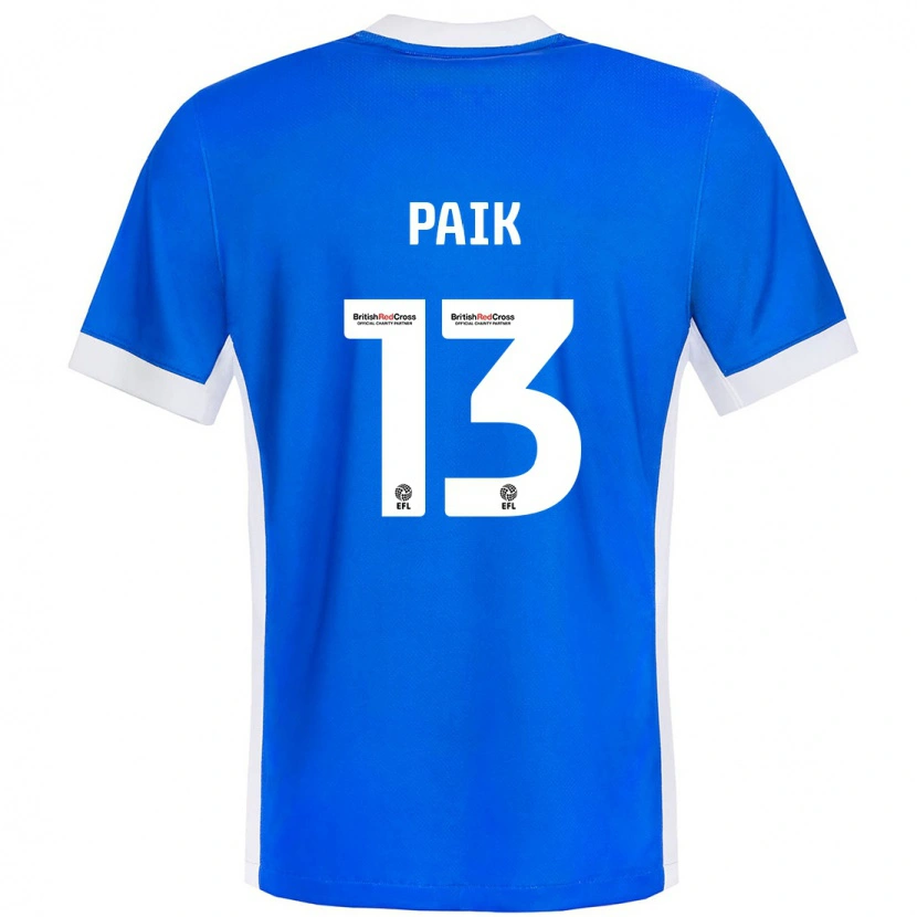 Danxen Hombre Camiseta Seung-Ho Paik #13 Azul Blanco 1ª Equipación 2024/25 La Camisa México