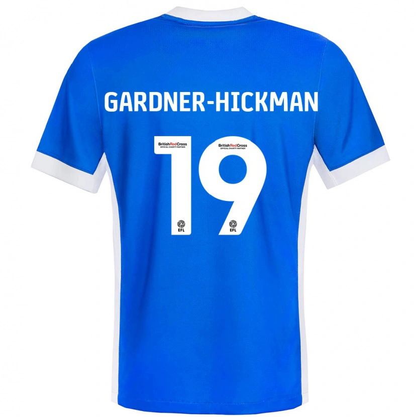 Danxen Hombre Camiseta Taylor Gardner-Hickman #19 Azul Blanco 1ª Equipación 2024/25 La Camisa México