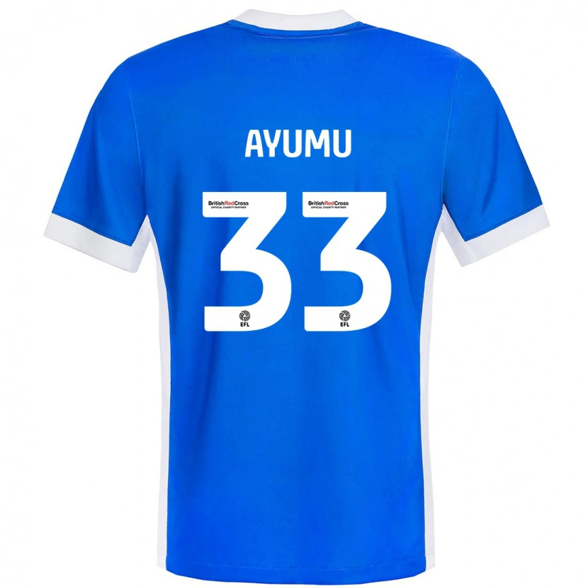 Danxen Hombre Camiseta Ayumu Yokoyama #33 Azul Blanco 1ª Equipación 2024/25 La Camisa México