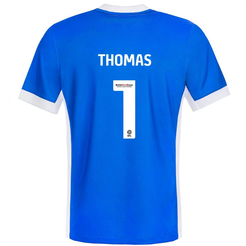 Danxen Hombre Camiseta Lucy Thomas #1 Azul Blanco 1ª Equipación 2024/25 La Camisa México
