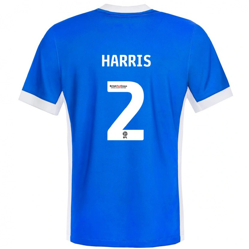 Danxen Hombre Camiseta Martha Harris #2 Azul Blanco 1ª Equipación 2024/25 La Camisa México