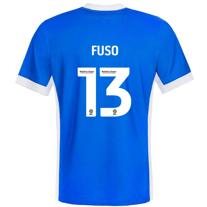Danxen Hombre Camiseta Ivana Fuso #13 Azul Blanco 1ª Equipación 2024/25 La Camisa México