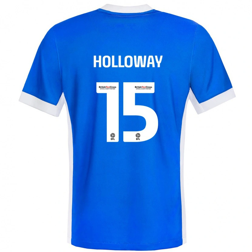Danxen Hombre Camiseta Rebecca Holloway #15 Azul Blanco 1ª Equipación 2024/25 La Camisa México