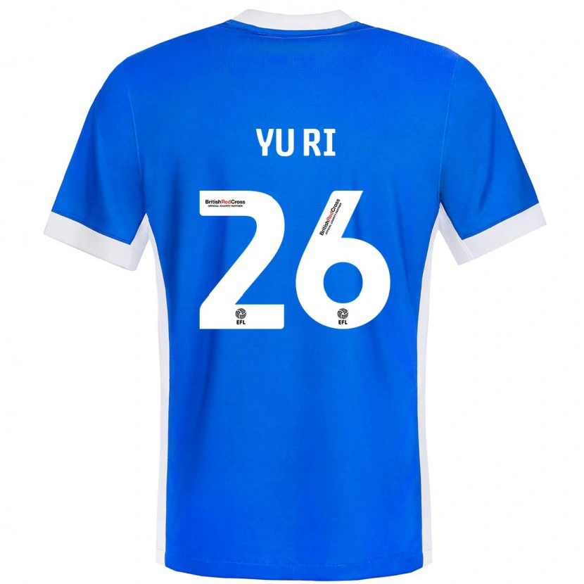 Danxen Hombre Camiseta Choe Yu-Ri #26 Azul Blanco 1ª Equipación 2024/25 La Camisa México