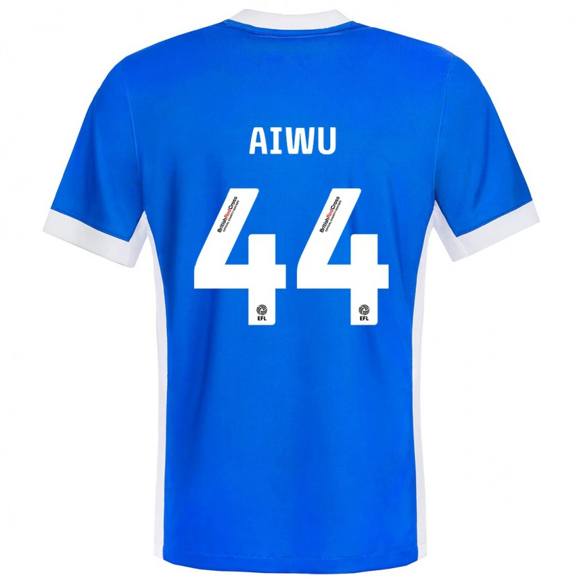 Danxen Hombre Camiseta Emanuel Aiwu #44 Azul Blanco 1ª Equipación 2024/25 La Camisa México
