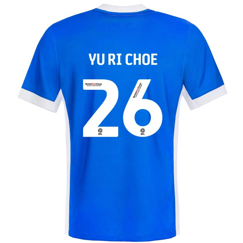 Danxen Hombre Camiseta Yu-Ri Choe #26 Azul Blanco 1ª Equipación 2024/25 La Camisa México