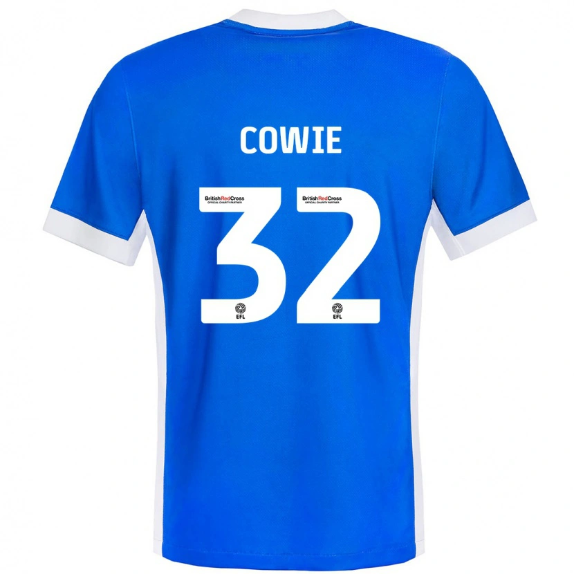 Danxen Hombre Camiseta Abbie Cowie #32 Azul Blanco 1ª Equipación 2024/25 La Camisa México
