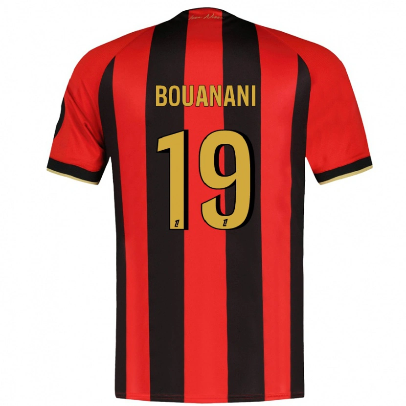 Danxen Hombre Camiseta Badredine Bouanani #19 Rojo Negro 1ª Equipación 2024/25 La Camisa México